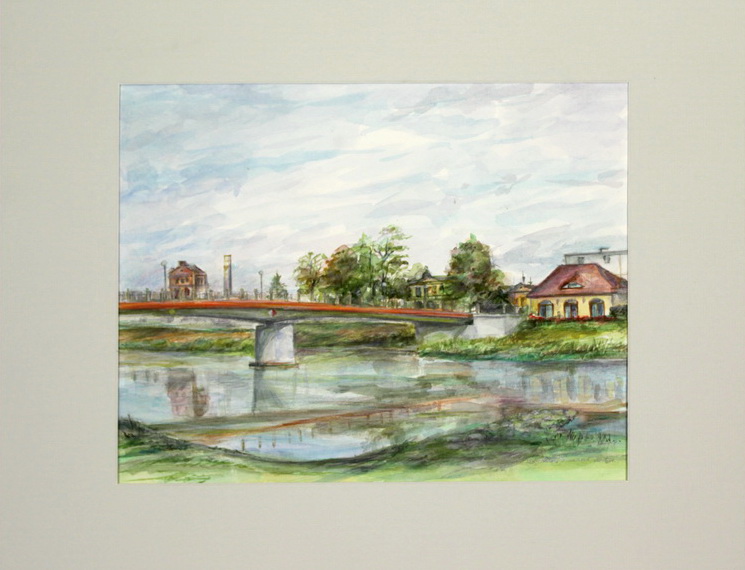 Bulwary Nadwarciańskie, Konin, akwarela